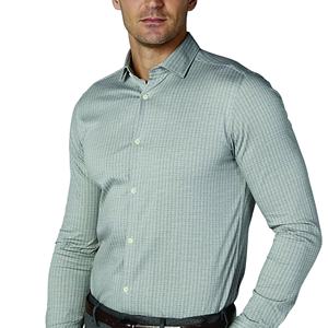 Venta al por mayor Hip Hop Patchwork Camisa de algodón de manga larga de los hombres de impresión de pantalla personalizada de punto de contraste camisas en capas - Product Image 2