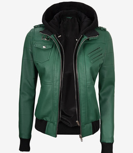 Veste en cuir véritable sur mesure, mode, vêtements d'extérieur professionnels de haute qualité pour femmes, vente en gros - Product Image 2