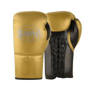 Golden <b>Boxing</b> <b>Gloves</b> Leather Training Sparring Kickboxing <b>Gloves</b> - Product Image 6