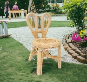 เก้าอี้หวายหวายถักรูปกระต่ายสำหรับเด็กเก้าอี้งานเลี้ยงหวายดีไซน์น่ารักสำหรับเด็ก - Product Image 6