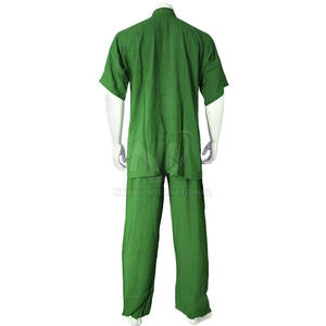 Uniforme de Kung Fu de algodón 100% de la mejor calidad hecho a medida con diseño de logotipo frontal transpirable de secado rápido precio barato - Product Image 2