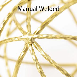 Bola de hierro geométrica dorada para decoración del hogar, esfera decorativa de Metal con estilo para estanterías, mesas, salas de estar y dormitorio - Product Image 2