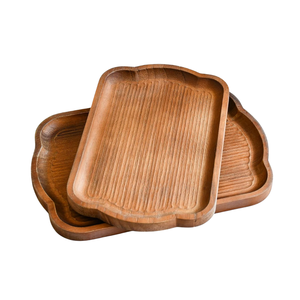 Plateau de service en bois naturel rustique fait à la main en gros pour la salle à manger, la cuisine, le café et les restaurants, vaisselle parfaite - Product Image 1