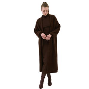 Cárdigan Casual de Mujer con Cuello Redondo y Manga Corta en Suave Algodón 100% No Tejido de Grosor Estándar para Invierno - Product Image 2