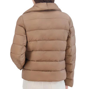 Chaqueta de plumón para mujer, estilo nuevo, cierre cruzado en la parte inferior, de alta calidad, resistente al viento, color liso, 100% plumón, acolchada con poliéster. - Product Image 3