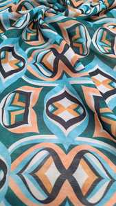 Tissu en mousseline de soie brodé Tissu imprimé en mousseline de soie - Product Image 4