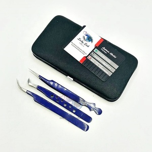 RB-เครื่องมือดัดขนตาสเตนเลสสตีลสีฟ้าเข้มเครื่องมือดัดคิ้วแบบแหลม - Product Image 4