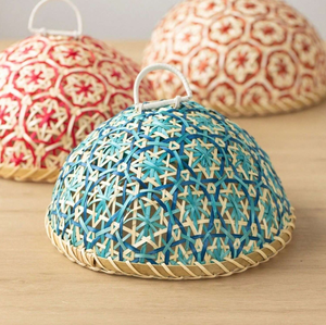 ถาดไม้ไผ่ทรงกลมทำมือสีสันน่ารักพร้อมฝาปิดป้องกันอาหารสำหรับบ้านโรงแรมงานเลี้ยงรับประทานอาหารงานแต่งงานทำจากเวียดนาม - Product Image 5