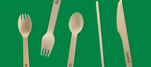 Chopsticks Eco Friendly Tableware Disposable Dinnerware Set Birch Wooden Cutlery Wooden <b>Fork</b> Knife Spoon Set - Product Image 2