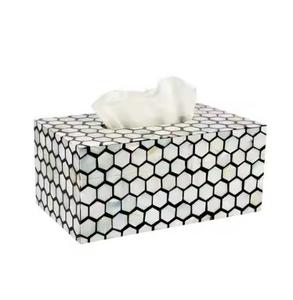 Boîte à serviettes en nacre rectangulaire de la meilleure qualité porte-mouchoirs moderne pour la maison de luxe utilisation polyvalente pour le bureau vivant - Product Image 5