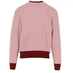 Sweat-shirt pour homme à col rond en tricot uni, imprimé sur mesure, manches longues, en coton molletonné, imperméable, respirant, chaud, pour l'hiver, OEM - Product Image 2