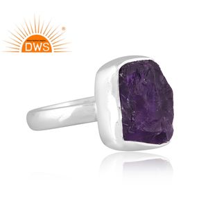 Nouvellement Design Fine Sterling Silver Naturel Améthyste Gemme Anneau Empilable Bijoux Pour Femmes Cadeau Pour Elle - Product Image 3