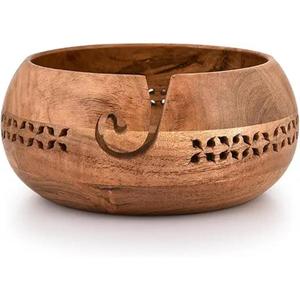 Bol de fil de bois à bas prix Nouveau design Accessoires de tricot au crochet Stockage de fil unique disponible à bas prix - Product Image 4