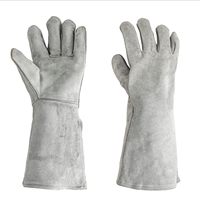 Gant haute température vache fendu résistant à la chaleur en cuir gant de travail de soudage gants d'hiver robustes sans CHROME certifié CE