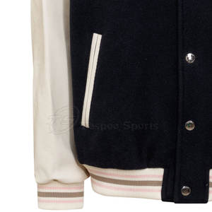 Top Selling Custom Made Men's Letterman <b>Jacket</b> Cotton Wool Breathable <b>Mandarin</b> <b>Collar</b> Best Quality Durable Material Winter - Product Image 4