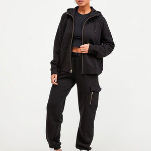 Conjunto de Dos Piezas para Mujer COI 2026, Top Corto y Pantalones, Invierno, Diseño Sólido, OEM Personalizado, 100% Poliéster, Buena Calidad - Product Image 4