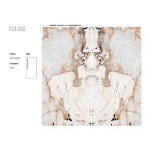 Calacatta Carreaux de dalle en porcelaine blanche fine 4x8ft 120x240cm pour sols et murs d'intérieur d'hôtel à domicile - Product Image 5