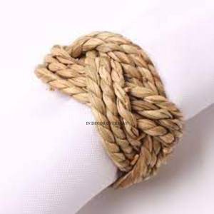 Anneau de serviette de luxe en rotin de qualité supérieure, au look vintage rustique et artistique, pour décoration de centre de table de mariage - Product Image 1