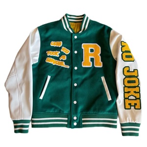Chaqueta Varsity Personalizada 100% OEM para Hombre, para Invierno y Otoño, Bordada y de Talla Grande, con Mangas de Cuero PU - Product Image 2