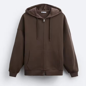 Custom <b>Men's</b> Hoodies Zip up Oversize Hoodie With Puff Printing logo Streetwear Style Double Zip Hoodie for <b>Men</b> - Product Image 6