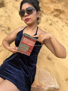 Nouveau véritable fabriqué à la main coloré Sari garniture brodé fil sécurisé fermeture Journal Vintage vibrant couverture non doublé feuille recyclée - Product Image 3