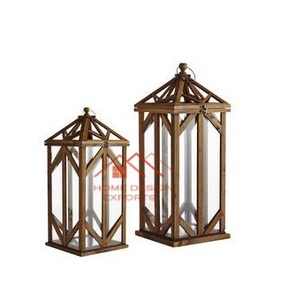 Linterna de vela de madera tallada a mano para la decoración del hogar y la boda para Navidad suministrada directamente desde la India - Product Image 4