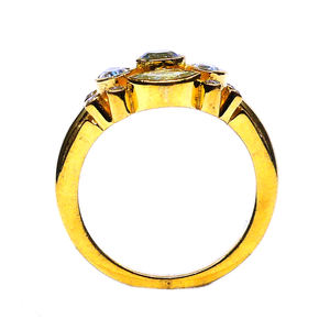 Bague pour femme classique en argent sterling 925 plaqué or vermeil avec aigue-marine Gemstone Party Wear - Product Image 4