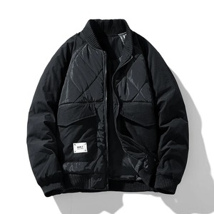 Veste bouffante épaisse chaude veste d'hiver hommes automne manteaux mode décontracté Cargo Bomber vestes Baseball haute rue vêtements d'extérieur haut - Product Image 5