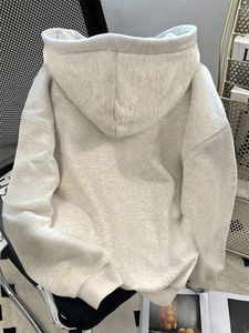 Sudaderas con capucha y sudaderas de algodón 100% de alta calidad para mujer, Sudadera con capucha de gimnasio a la moda para mujer, sudaderas con hombros caídos para mujer - Product Image 2