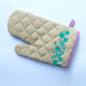 Nuevo elegante diseño bordado de algodón ecológico manopla de horno al precio más bajo fabricante en la India - Product Image 2