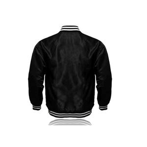 Men's Casual Custom Logo Polyester Baseball Varsity <b>Jacket</b> <b>with</b> Stand Collar Waterproof Windproof Winter Satin <b>Lining</b> - Product Image 2