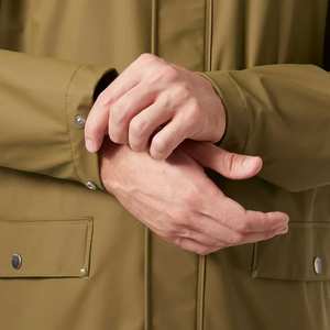 New Design Solid Color Waterproof Raincoat Adults Fashionable Unisex <b>Long</b> Hooded Rain <b>Coat</b> Jackets With Custom Logo - Product Image 6