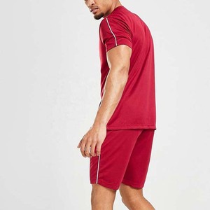 Ropa de hombre, conjuntos de talla grande para hombre, estilo callejero, algodón de alta calidad, transpirable, ajustado, camiseta de dos piezas y pantalones cortos, conjunto doble - Product Image 4