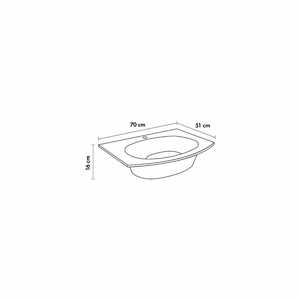 Meuble de salle de bain suspendu au mur Koricini de 70 cm de design italien avec lavabo vert sauge, mobilier de salle de bain de luxe de Las Vegas - Product Image 5