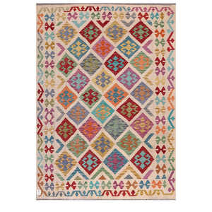 พรมกิลิมไมมาณา อัฟกานิสถาน ขนาด 240 x 174 ซม. พรมและชุดพรมแบบดั้งเดิมของชาวอัฟกัน - Product Image 1