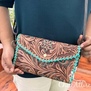 Sculpture main usiné portefeuille pochette coque de téléphone élégant multi-usages cuir occidental nouveauté portefeuille pour femmes multi-usages - Product Image 1