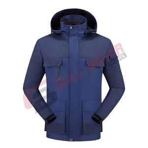 Chaqueta Cortavientos Unisex Ligera de Poliéster, Bordada, Estilo Urbano, Cuello Alto, Impermeable, Transpirable, Invierno, OEM - Product Image 2