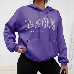 Pull à épaules tombantes de haute qualité personnaliser sweats à capuche imprimés par sublimation 100% coton sweats à capuche en gros pour femme - Product Image 6