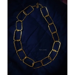Collares de Latón Hechos a Mano con Baño de Oro, Geométricos, Rectangulares, con Forma de Número, Clásicos, Regalo de Boda, Emocionales, de Cobre, Unisex - Product Image 3
