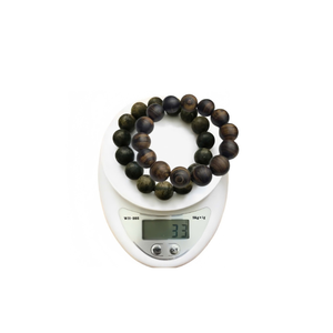 Vietnam Bracelet en bois d'agar naturel 16MM-18MM perles unisexes Style bouddhiste Protection spirituelle cadeau personnalisé OEM bijoux en bois - Product Image 3