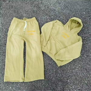 Ensemble de survêtement tendance streetwear, poids lourd, imprimé DTG, vintage, délavé, coupe décontractée, pour homme - Product Image 1