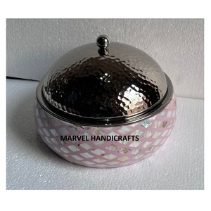 Mother of pearl inlay wooden Ramadan eid Serving casseroles stainless <b>steel</b> Food Warmer hotpot mop Serving casseroles cookware - Product Image 1