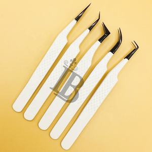 Pinces à cils de qualité supérieure pour extensions de cils, pinces à cils en vison, pinces à cils à 65 degrés, style droit, offres avec logo - Product Image 4