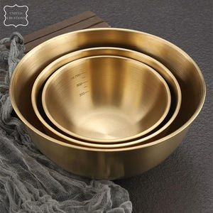 โรงงานขายส่งนํามาใช้ใหม่คุณภาพสูงสแตนเลสโลหะทองเงินชามซุปก๋วยเตี๋ยวขนาดใหญ่ - Product Image 5