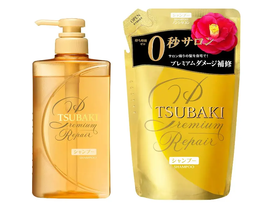 Genuine Shi-seido TSUBAKI Shampoo Premium Repair Non-silicon Made in Japan Original 490ml Unisex Adults 9 Bottles Per Case