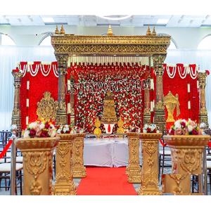 แบบดั้งเดิม vivaha mandapa สำหรับอินเดียตอนใต้ออกแบบได้เองสไตล์อินเดียอินเดียแกรนด์งานแต่งงาน mandap srilankan พิธีแต่งงาน - Product Image 1