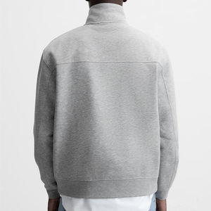 Sudadera con Capucha Extra Grande con Logotipo Personalizado, Lavado Ácido, 100% Algodón, Media Cremallera, Sudadera con Capucha para Hombre, Sudadera con Cremallera de Mezcla de Algodón - Product Image 2