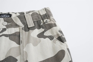 2025 pantalon de travail en coton léger personnalisé avec Double genou survêtement Cargo taille haute Style décontracté pantalon à jambes larges - Product Image 5