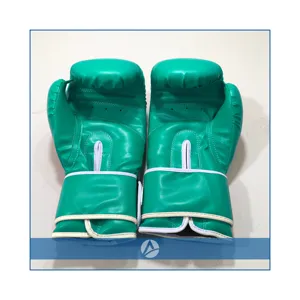قفازات ملاكمة جلد أصلية مخصصة متعددة الألوان مزودة بطباعة الشاشة مع كف من القماش الشبكي لمباريات الملاكمة والقتال