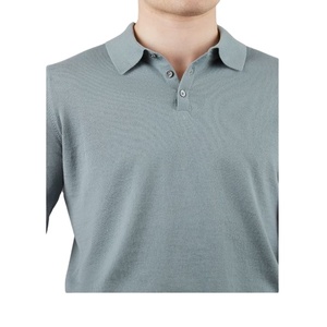 Polo de manga larga para hombre OEM servicio personalizado cuello polo en blanco camiseta logotipo personalizado bordado manga larga polos para hombre - Product Image 5